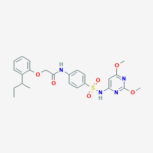 2-[2-(butan-2-yl)phenoxy]-N-{4-[(2,6-dimethoxypyrimidin-4-yl)sulfamoyl]phenyl}acetamide