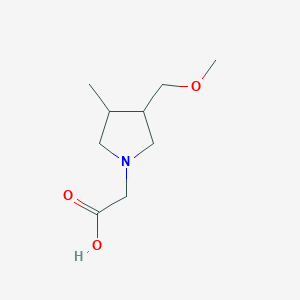 2-(3-(Methoxymethyl)-4-methylpyrrolidin-1-yl)acetic acid