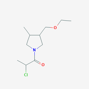 2-Chloro-1-(3-(ethoxymethyl)-4-methylpyrrolidin-1-yl)propan-1-one