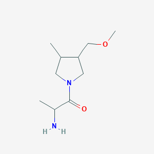 molecular formula C10H20N2O2 B1480011 2-Amino-1-(3-(methoxymethyl)-4-methylpyrrolidin-1-yl)propan-1-one CAS No. 2097943-83-2