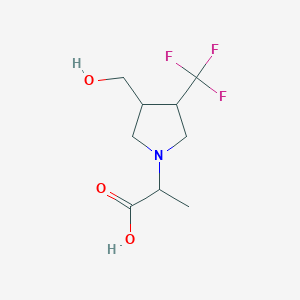 2-(3-(Hydroxymethyl)-4-(trifluoromethyl)pyrrolidin-1-yl)propanoic acid