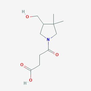 molecular formula C11H19NO4 B1480015 4-(4-(Hydroxymethyl)-3,3-dimethylpyrrolidin-1-yl)-4-oxobutanoic acid CAS No. 2098131-45-2