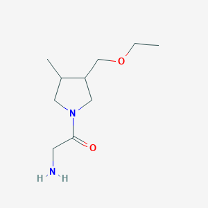 molecular formula C10H20N2O2 B1480031 2-Amino-1-(3-(ethoxymethyl)-4-methylpyrrolidin-1-yl)ethan-1-one CAS No. 2098049-04-6