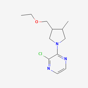 molecular formula C12H18ClN3O B1480035 2-氯-3-(3-(乙氧甲基)-4-甲基吡咯烷-1-基)吡嗪 CAS No. 2097955-87-6