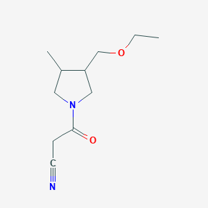 3-(3-(Ethoxymethyl)-4-methylpyrrolidin-1-yl)-3-oxopropanenitrile