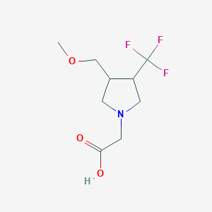 2-(3-(Methoxymethyl)-4-(trifluoromethyl)pyrrolidin-1-yl)acetic acid
