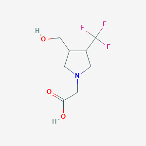 2-(3-(Hydroxymethyl)-4-(trifluoromethyl)pyrrolidin-1-yl)acetic acid