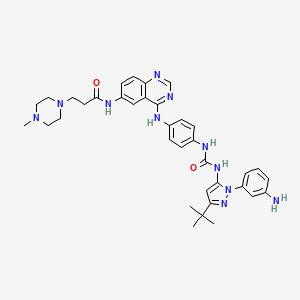 N-(4-{[4-({[1-(3-Aminophenyl)-3-Tert-Butyl-1h-Pyrazol-5-Yl]carbamoyl}amino)phenyl]amino}quinazolin-6-Yl)-3-(4-Methylpiperazin-1-Yl)propanamide