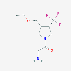 2-Amino-1-(3-(ethoxymethyl)-4-(trifluoromethyl)pyrrolidin-1-yl)ethan-1-one