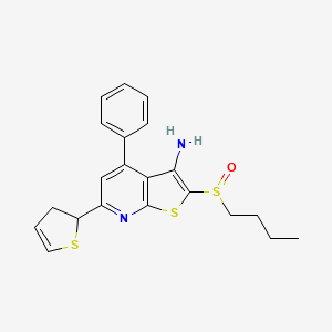 2-Butylsulfinyl-6-(2,3-dihydrothiophen-2-yl)-4-phenylthieno[2,3-b]pyridin-3-amine