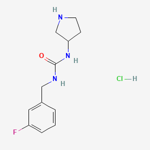 1-[(3-Fluorophenyl)methyl]-3-pyrrolidin-3-ylurea;hydrochloride