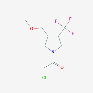 molecular formula C9H13ClF3NO2 B1480053 2-Chloro-1-(3-(methoxymethyl)-4-(trifluoromethyl)pyrrolidin-1-yl)ethan-1-one CAS No. 2098083-79-3
