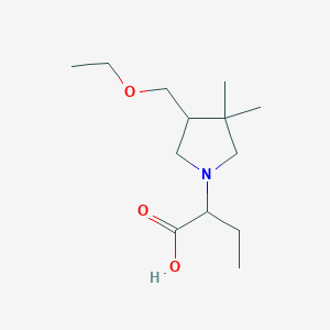2-(4-(Ethoxymethyl)-3,3-dimethylpyrrolidin-1-yl)butanoic acid