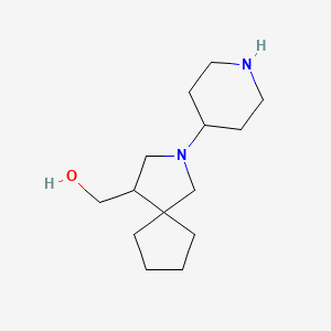 molecular formula C14H26N2O B1480056 (2-(Piperidin-4-yl)-2-azaspiro[4.4]nonan-4-yl)methanol CAS No. 2098085-22-2