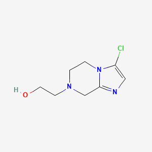 molecular formula C8H12ClN3O B1480060 2-(3-chloro-5,6-dihydroimidazo[1,2-a]pyrazin-7(8H)-yl)ethan-1-ol CAS No. 2090573-58-1