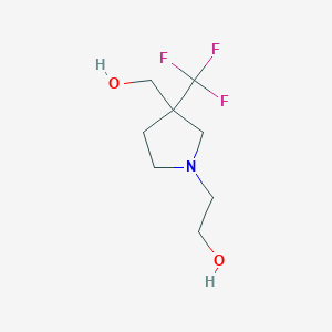 2-(3-(Hydroxymethyl)-3-(trifluoromethyl)pyrrolidin-1-yl)ethan-1-ol