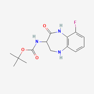 (S)-tert-Butyl (9-fluoro-2-oxo-2,3,4,5-tetrahydro-1H-benzo[b][1,4]diazepin-3-yl)carbamate