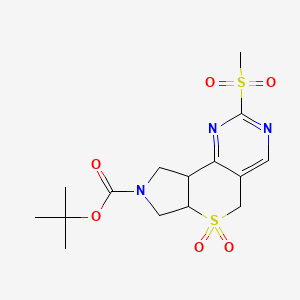 Tert-butyl 12-methylsulfonyl-7,7-dioxo-7lambda6-thia-4,11,13-triazatricyclo[7.4.0.02,6]trideca-1(13),9,11-triene-4-carboxylate