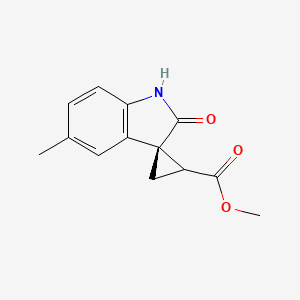 rel-Methyl (1R,2R)-5'-methyl-2'-oxospiro[cyclopropane-1,3'-indoline]-2-carboxylate