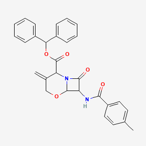 molecular formula C29H26N2O5 B14800807 Benzhydryl 7-[(4-methylbenzoyl)amino]-3-methylidene-8-oxo-5-oxa-1-azabicyclo[4.2.0]octane-2-carboxylate 