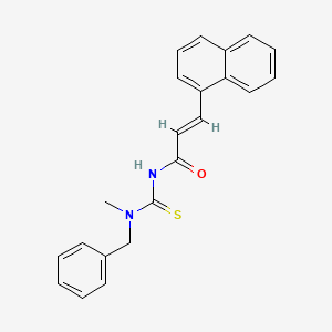 molecular formula C22H20N2OS B14800812 (2E)-N-[benzyl(methyl)carbamothioyl]-3-(naphthalen-1-yl)prop-2-enamide 