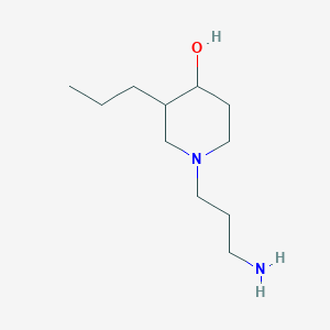 molecular formula C11H24N2O B1480082 1-(3-Aminopropyl)-3-propylpiperidin-4-ol CAS No. 2098039-32-6
