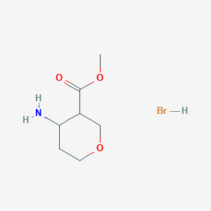 molecular formula C7H14BrNO3 B14800829 Methyl 4-aminooxane-3-carboxylate;hydrobromide 