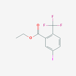 molecular formula C10H8F3IO2 B14800859 Ethyl 5-iodo-2-(trifluoromethyl)benzoate 