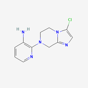 2-(3-chloro-5,6-dihydroimidazo[1,2-a]pyrazin-7(8H)-yl)pyridin-3-amine