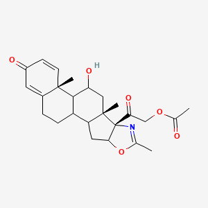 [2-[(8S,9S,13R)-11-hydroxy-6,9,13-trimethyl-16-oxo-5-oxa-7-azapentacyclo[10.8.0.02,9.04,8.013,18]icosa-6,14,17-trien-8-yl]-2-oxoethyl] acetate