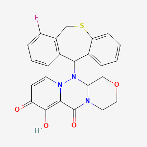 2-(7-Fluoro-6,11-dihydrobenzo[c][1]benzothiepin-11-yl)-11-hydroxy-5-oxa-1,2,8-triazatricyclo[8.4.0.03,8]tetradeca-10,13-diene-9,12-dione