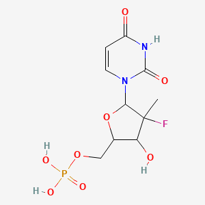 [5-(2,4-Dioxopyrimidin-1-yl)-4-fluoro-3-hydroxy-4-methyloxolan-2-yl]methyl dihydrogen phosphate