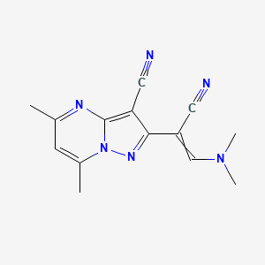 2-[1-Cyano-2-(dimethylamino)ethenyl]-5,7-dimethylpyrazolo[1,5-a]pyrimidine-3-carbonitrile