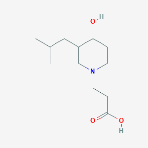3-(4-Hydroxy-3-isobutylpiperidin-1-yl)propanoic acid