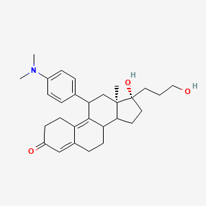 (13R,17S)-11-[4-(dimethylamino)phenyl]-17-hydroxy-17-(3-hydroxypropyl)-13-methyl-1,2,6,7,8,11,12,14,15,16-decahydrocyclopenta[a]phenanthren-3-one