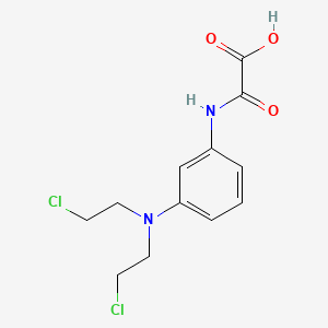 2-[3-[Bis(2-chloroethyl)amino]anilino]-2-oxoacetic acid