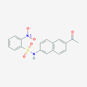 2-Aceto-6-(2-nitrophenyl)sulfonamido-naphthalen