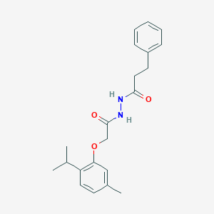 N'-{[5-methyl-2-(propan-2-yl)phenoxy]acetyl}-3-phenylpropanehydrazide