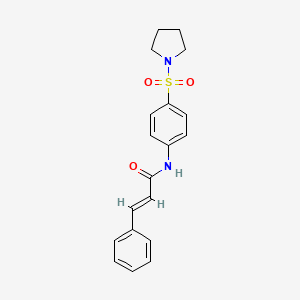 molecular formula C19H20N2O3S B14801009 (2E)-3-phenyl-N-[4-(pyrrolidin-1-ylsulfonyl)phenyl]prop-2-enamide 