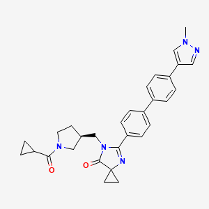 (R)-6-[[1-(Cyclopropylcarbonyl)pyrrolidin-3-yl]methyl]-5-[4'-(1-methyl-1H-pyrazol-4-yl)[1,1'-biphenyl]-4-yl]-4,6-diazaspiro[2.4]hept-4-en-7-one