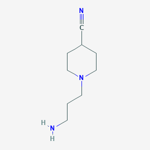 molecular formula C9H17N3 B1480104 1-(3-Aminopropyl)piperidine-4-carbonitrile CAS No. 2097985-89-0