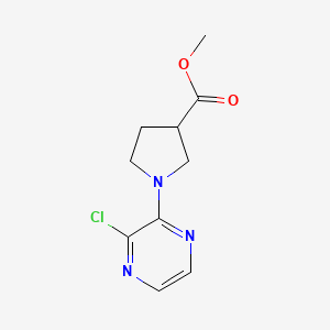 molecular formula C10H12ClN3O2 B1480107 Methyl 1-(3-chloropyrazin-2-yl)pyrrolidine-3-carboxylate CAS No. 2090943-32-9