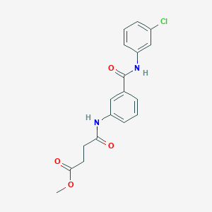 molecular formula C18H17ClN2O4 B14801081 N-[3-(3-Chloro-phenylcarbamoyl)-phenyl]-succinamic acid methyl ester 