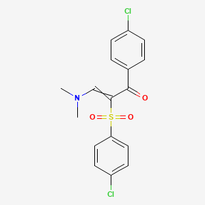 1-(4-Chlorophenyl)-2-(4-chlorophenyl)sulfonyl-3-(dimethylamino)prop-2-en-1-one