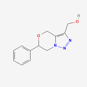 molecular formula C12H13N3O2 B1480110 (6-phenyl-6,7-dihydro-4H-[1,2,3]triazolo[5,1-c][1,4]oxazin-3-yl)methanol CAS No. 2097959-82-3