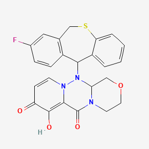 2-(8-Fluoro-6,11-dihydrobenzo[c][1]benzothiepin-11-yl)-11-hydroxy-5-oxa-1,2,8-triazatricyclo[8.4.0.03,8]tetradeca-10,13-diene-9,12-dione