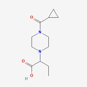 molecular formula C12H20N2O3 B1480113 2-(4-(Cyclopropanecarbonyl)piperazin-1-yl)butanoic acid CAS No. 2097952-94-6