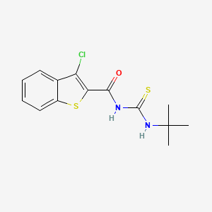 molecular formula C14H15ClN2OS2 B14801130 N-(tert-butylcarbamothioyl)-3-chloro-1-benzothiophene-2-carboxamide 