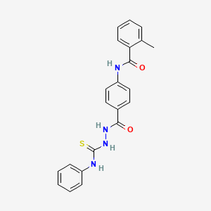 2-methyl-N-(4-{[2-(phenylcarbamothioyl)hydrazinyl]carbonyl}phenyl)benzamide