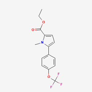 Ethyl 1-methyl-5-(4-(trifluoromethoxy)phenyl)-1H-pyrrole-2-carboxylate